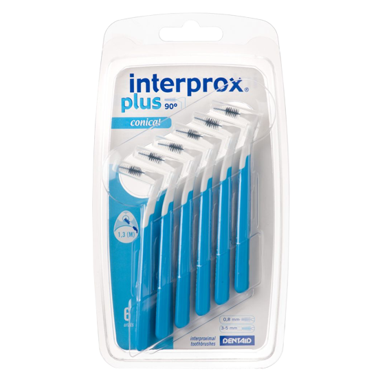 Interprox Conical 3-5mm blauw | 6 stuks in blister | NU *** 3.45