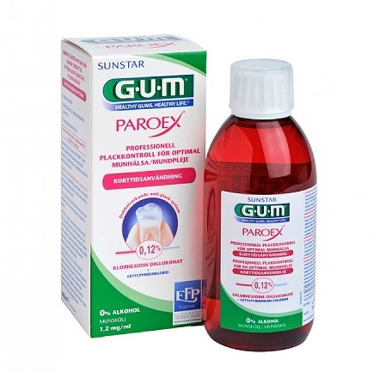 Proportioneel vaak helder Gum Paroex Mondspoeling 0,12% Chloorhexidine | 300 ml | NU *** 4.75