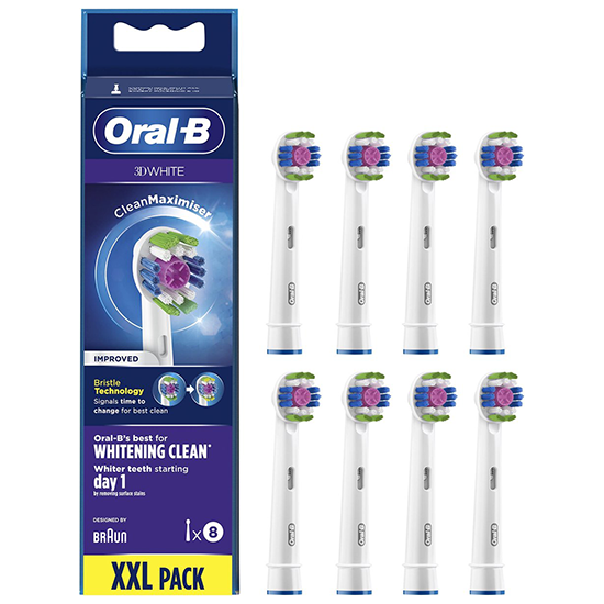 Correspondent vos Wind Oral-B 3D-White CleanMaximiser opzetborstels | 8 stuks | NU *** 34.95