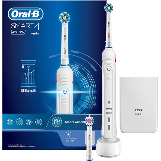 Behoefte aan beweging Spuug uit Oral-B Smart 4 4200W White | Bluetooth | NU *** 59.85