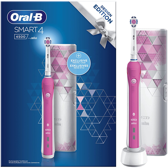 Minder dan getuige Ruwe olie Oral-B Smart 4 4500 Pink + Reisetui | Bluetooth | NU *** 59.85