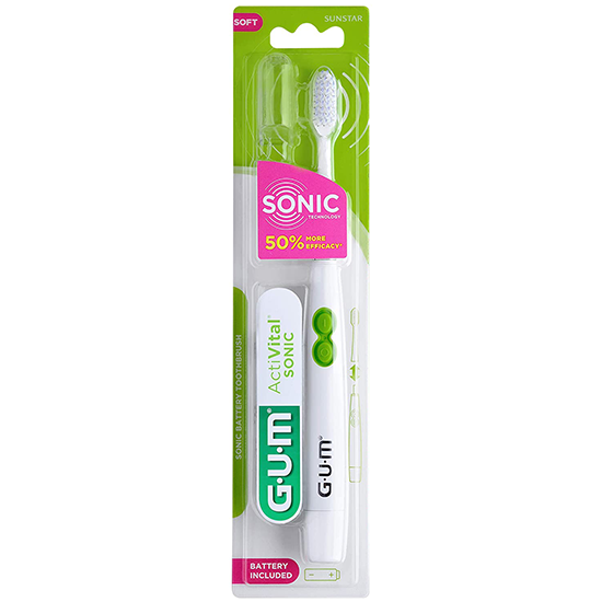 sneeuw Vlek zwemmen GUM ActiVital Sonic Wit batterij tandenborstel | NU *** 9.45