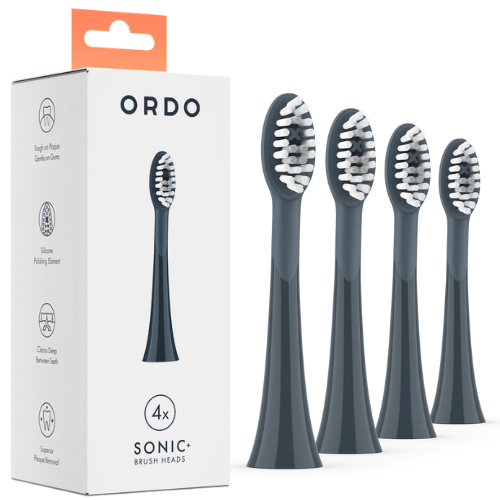 Ordo Sonic+ Charcoal Grey Opzetborstels - 4 stuks