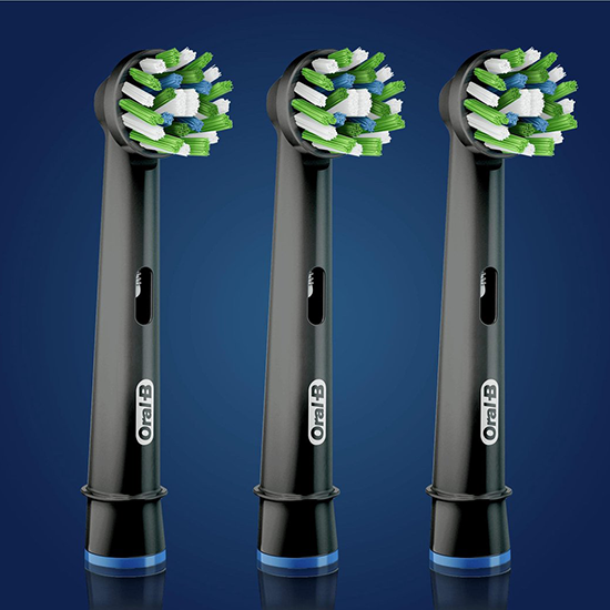 Oral-B Cross Action Black Opzetborstels | 3 Stuks | NU *** 11.85