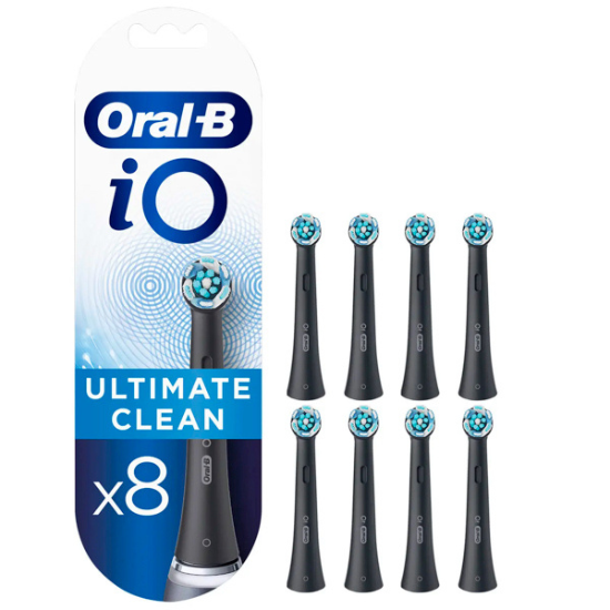 Oral-B IO Ultimate Clean Black - Opzetborstels Voor Tandenborstel - Verpakking Van 8