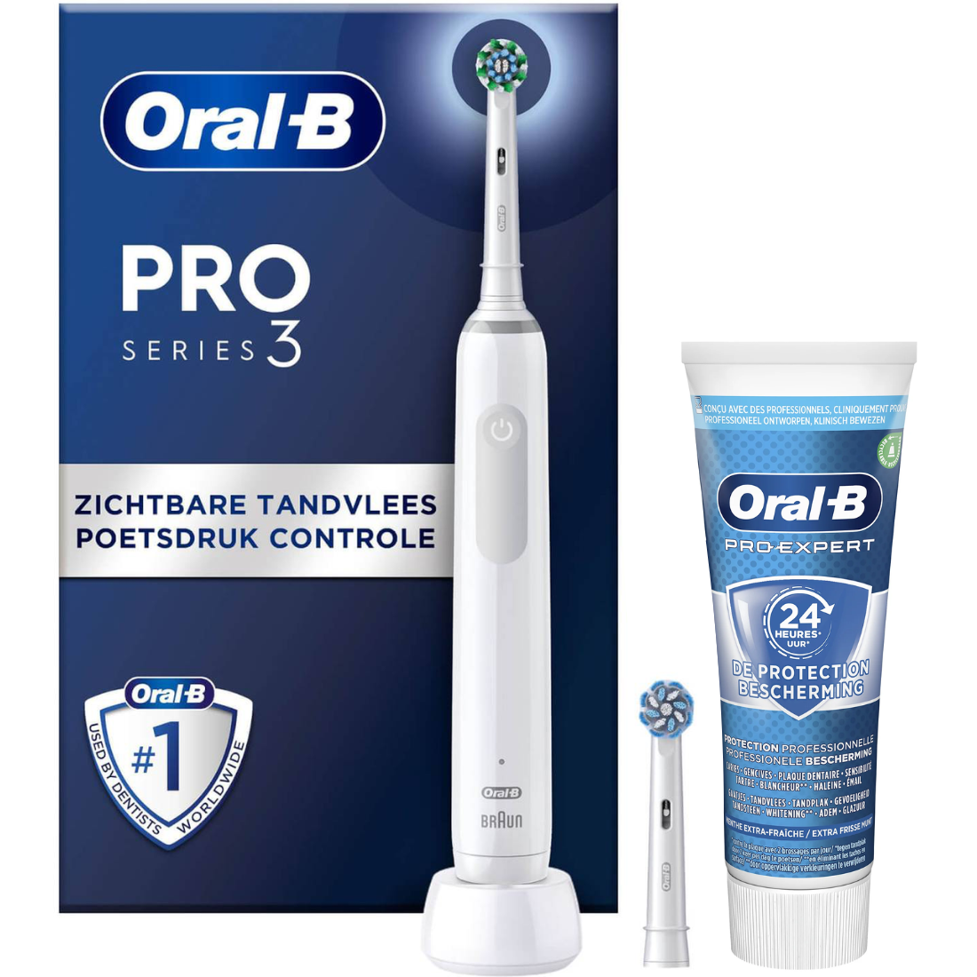 Oral-B PRO 3 3800 Cross Action Elektrische Tandenborstel + Tandpasta