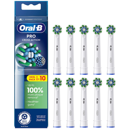 Oral-B Pro - Cross Action - Opzetborstels - Met CleanMaximiser Technologie - 10 Stuks