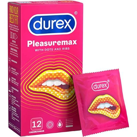 Durex Condooms - Pleasuremax With Dots And Ribs - 12 stuks afbeelding