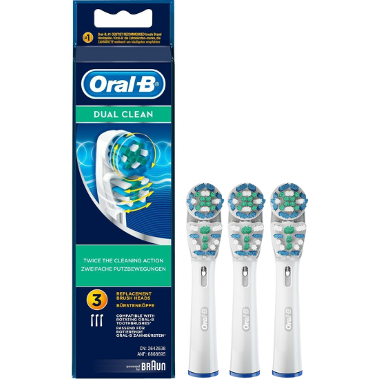 Oral-B Dual Clean opzetborstels - 3 stuks