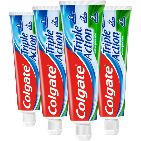 Colgate Triple Action Original Mint Tandpasta - 4 x 125 ml