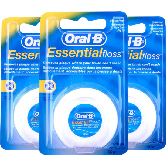 Oral-B Essential Floss Unwaxed - 3 x 50m - Voordeelverpakking afbeelding