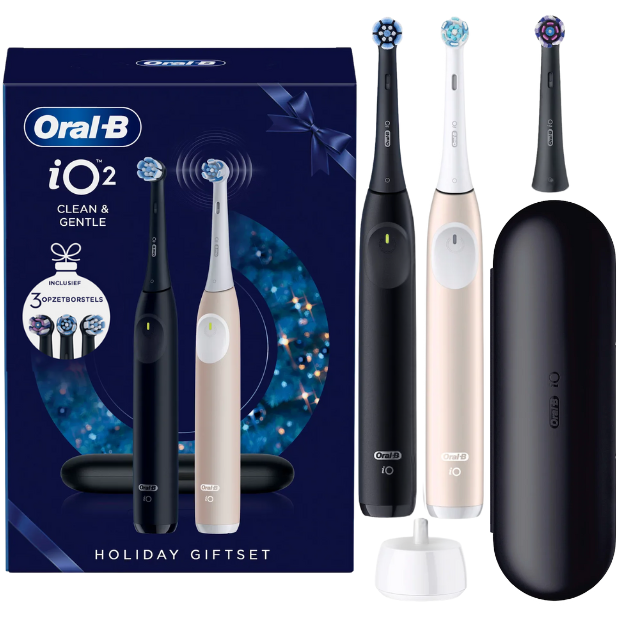 Oral-B iO 2 Black + Extra Body Pink Holiday Giftset kopen Oral-B iO 2 Black + Extra Body Pink Holiday Giftset kopen