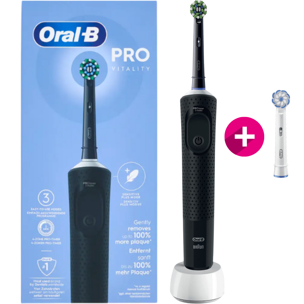 Oral-B Vitality PRO Black + 1 extra opzetborstel afbeelding