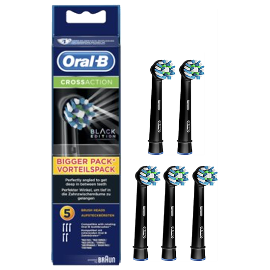 Oral-B Cross Action Black Edition Opzetborstels | 5 Stuks | NU *** 22.95