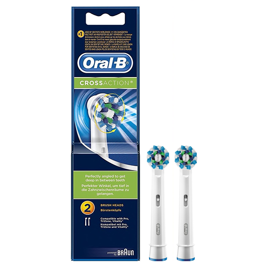 Oral-B Cross Action Opzetborstels | 2 Stuks | NU *** 9.95