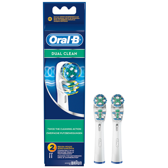 Oral-B Dual Clean Opzetborstels | 2 Stuks | NU *** 9.85