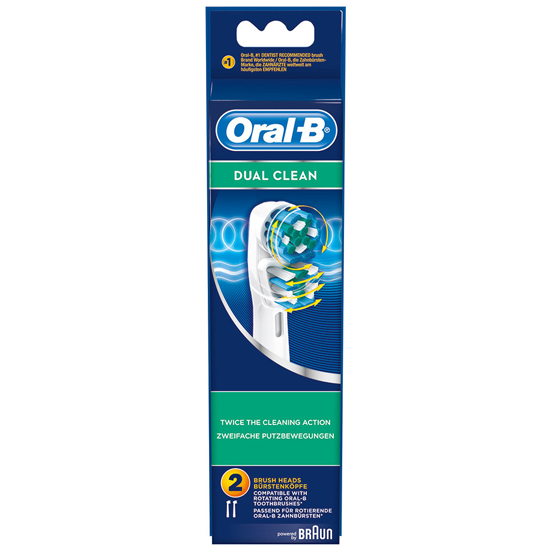 Oral-B Dual Clean Opzetborstels | 2 Stuks | NU *** 9.85