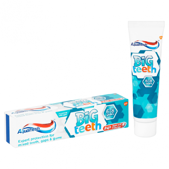 2 X Aquafresh My Big Teeth Fluoride Toothpaste 6+ Years 50ml