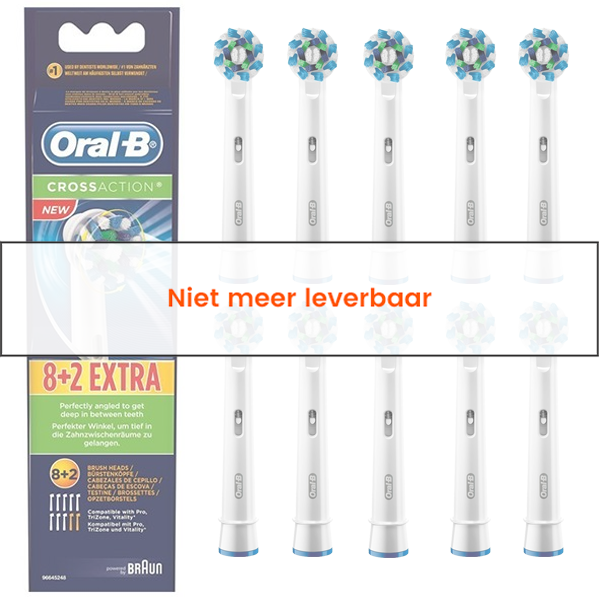 Oral-B Cross Action Opzetborstels | 8+2 GRATIS