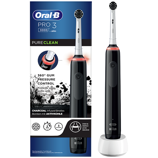 Oral-B PRO 3 3000 Black Pure Clean Charcoal