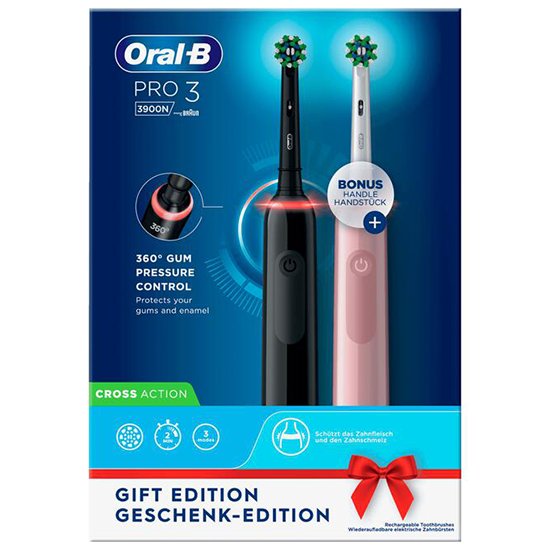 Oral-B PRO 3 3900N Pink + Extra Body Black | NU *** 82.85