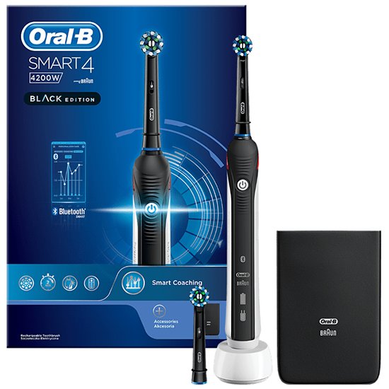 aankleden Integratie Bank Oral-B Smart 4 4200W Black Edition | Bluetooth | NU *** 64.85