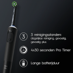 Oral-B Vitality PRO Black elektrische tandenborstel met Sensitive Clean opzetborstel geschikt voor gevoelige tanden