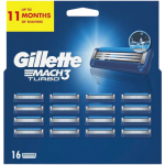 gillette mach3 turbo scheermesjes voordeelpack 16 stuks aanbieding