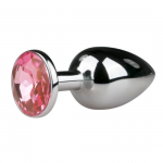 Metalen buttplug met kristal voor vrouwen EasyToys