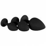 EasyToys buttplug set zwart van siliconen