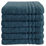 byrklund handdoek donkerblauw 50x100cm katoen aanbieding.