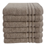 Byrklund handdoek taupe 50x100 cm katoen