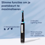 Oral-B iO Series 3 met 2 handvatten (Black en Blue) met opzetborstels