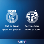 Tanden poetsen met Oral B tandpasta met mint