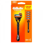 gillette fusion5 scheersysteem met 4 fusion scheermesjes voor glad scheren