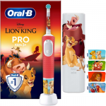 Oral-B PRO Kids Lion King elektrische tandenborstel voor kinderen vanaf 3 jaar met zachte borstelharen en vrolijk The Lion King design