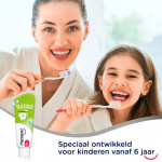 Prodent kindertandpasta vanaf 6 jaar helpt gaatjes voorkomen en versterkt het glazuur